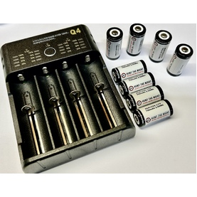 8X 700mAh Cr123A Rechargeable Batteries With Usb Charger