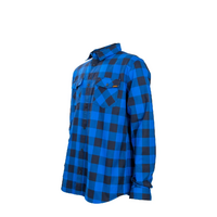 Spika Go Casual Check Shirt Mens Blue-Large