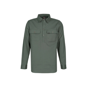 Spika GO Work Half Button Shirt - Mens - Washed Green - Medium